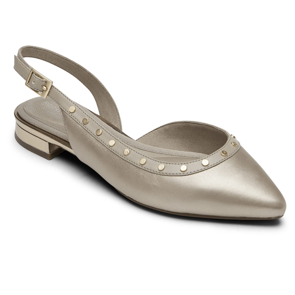 Slingback Rockport Mulher Cinzentas - Total Motion Zuly Studded - 23176PRJC